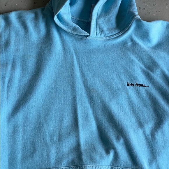 iets frans… Blue Hoodie M Urban Outfitters Relaxed Fit Streetwear Pullover Blank - Picture 9 of 12